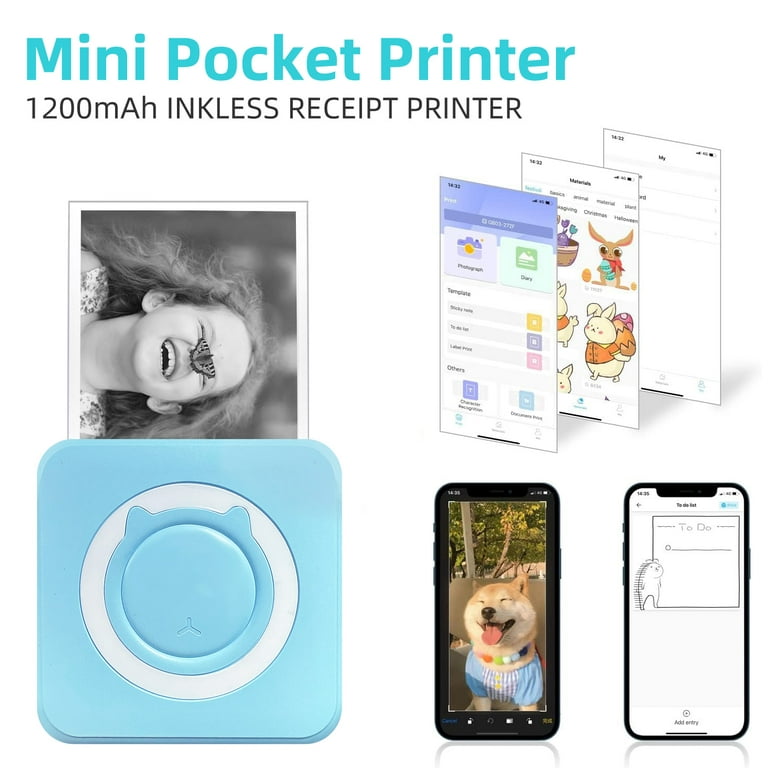 Mini Pocket Printer – Portable Bluetooth Sticker & Photo Printer