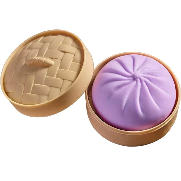Viral Mystery Dumpling Squishy – Surprise Color Stress Toy in Steamer Box
