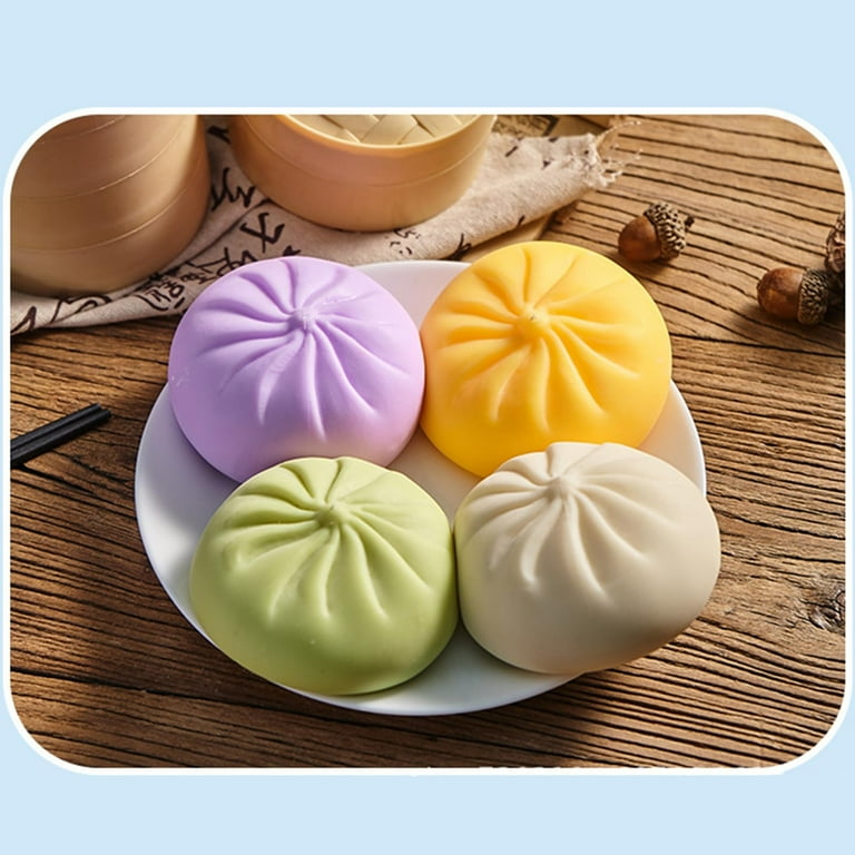 Viral Mystery Dumpling Squishy – Surprise Color Stress Toy in Steamer Box