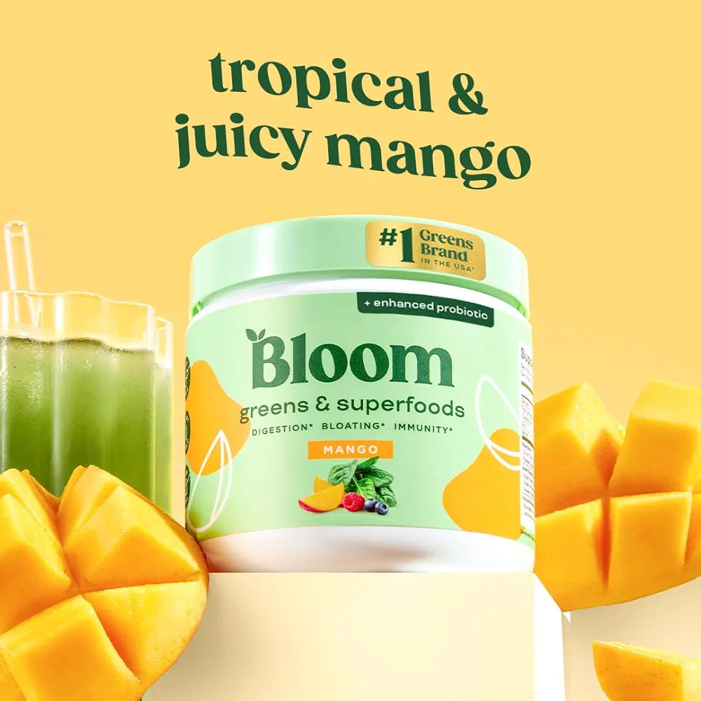 Bloom Nutrition Greens & Superfoods Powder – Daily Greens with Probiotics & Digestive Support