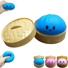 Viral Mystery Dumpling Squishy – Surprise Color Stress Toy in Steamer Box