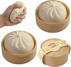 Viral Mystery Dumpling Squishy – Surprise Color Stress Toy in Steamer Box